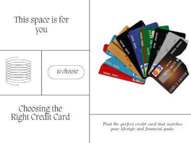Graphic showing different types of credit cards and their benefits for various financial needs and spending habits.